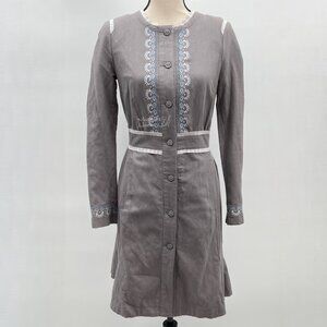 Noa Noa Colonial Salem Modesty Embroidered Lace Accent Costume Dress Size XS